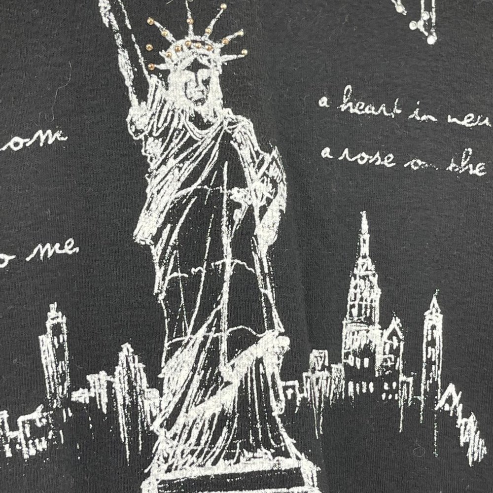 Cactus New York Shirt Large Black White Ruffle - Picture 4 of 8